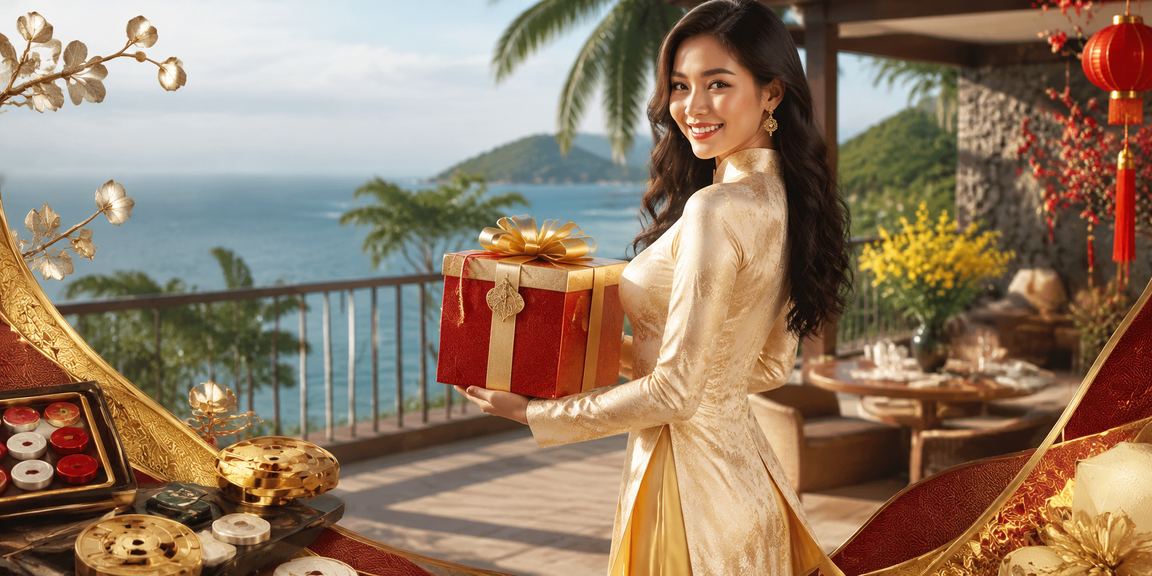 Người chơi game bài tại Buôn Ma Thuột trong không gian ấm áp với trang phục áo dài truyền thống