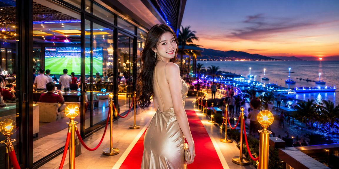 Người chơi thư giãn tận hưởng trải nghiệm casino tại bãi biển Phú Quốc