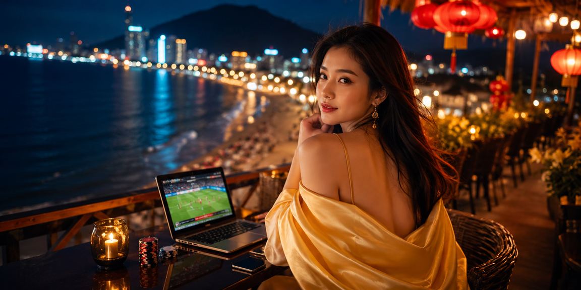 Không khí cá cược casino sôi động tại chợ đêm Vũng Tàu nhìn từ trên cao